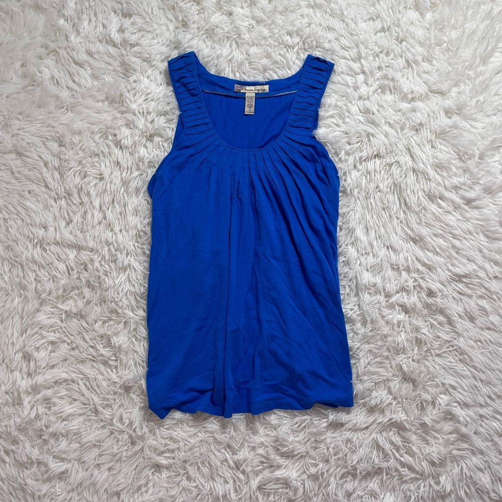 y2k electric blue flowy tank top small